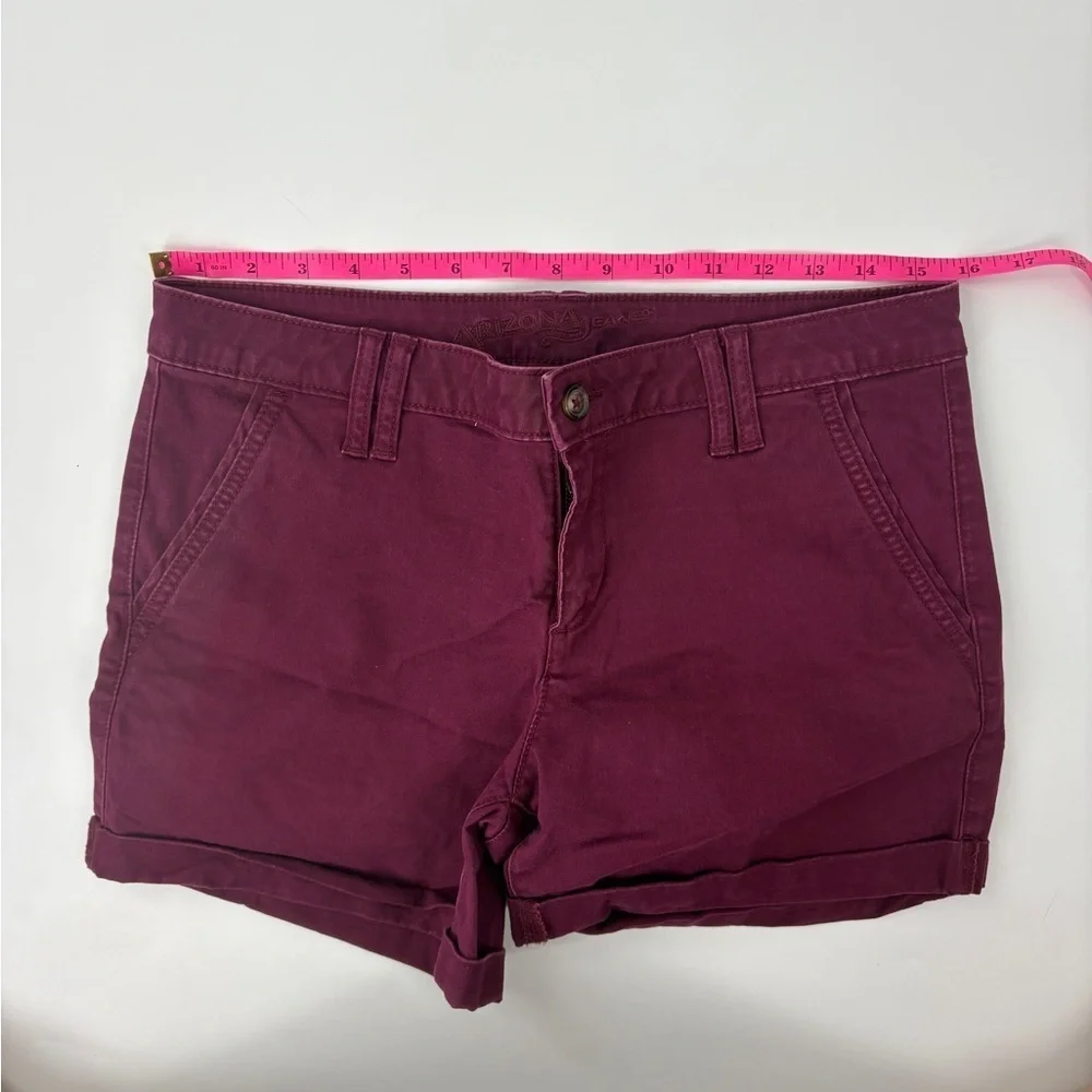 Arizona Jean Co Burgundy Shorts Juniors Size 11 - Picture 5 of 7